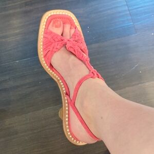 Ulla Johnson Penina Pink Suede Heeled Sandals NEW